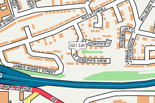 G21 2JH map - OS OpenMap – Local (Ordnance Survey)
