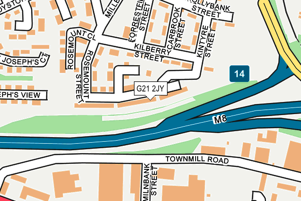 G21 2JY map - OS OpenMap – Local (Ordnance Survey)