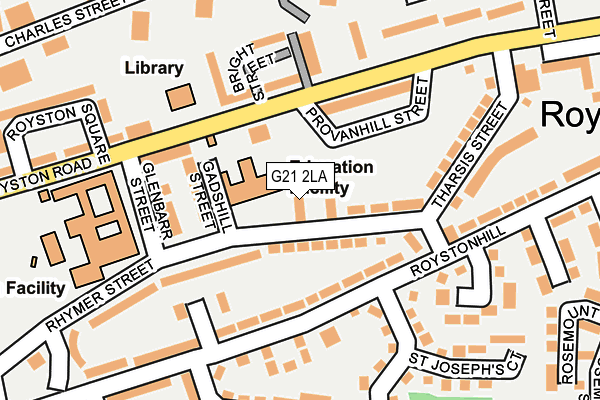 G21 2LA map - OS OpenMap – Local (Ordnance Survey)