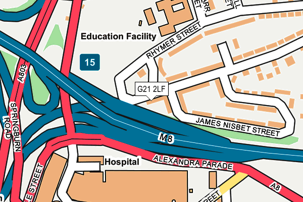 G21 2LF map - OS OpenMap – Local (Ordnance Survey)