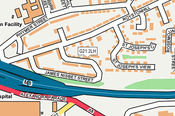 G21 2LH map - OS OpenMap – Local (Ordnance Survey)
