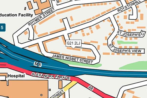 G21 2LJ map - OS OpenMap – Local (Ordnance Survey)