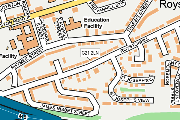 G21 2LN map - OS OpenMap – Local (Ordnance Survey)