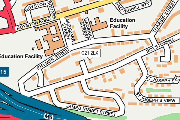 G21 2LX map - OS OpenMap – Local (Ordnance Survey)
