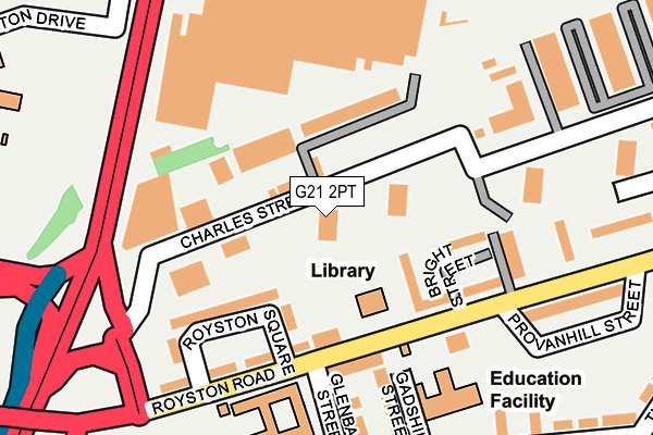 G21 2PT map - OS OpenMap – Local (Ordnance Survey)