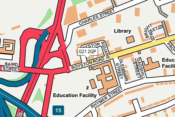 G21 2QP map - OS OpenMap – Local (Ordnance Survey)