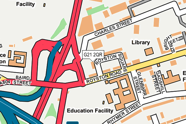 G21 2QR map - OS OpenMap – Local (Ordnance Survey)