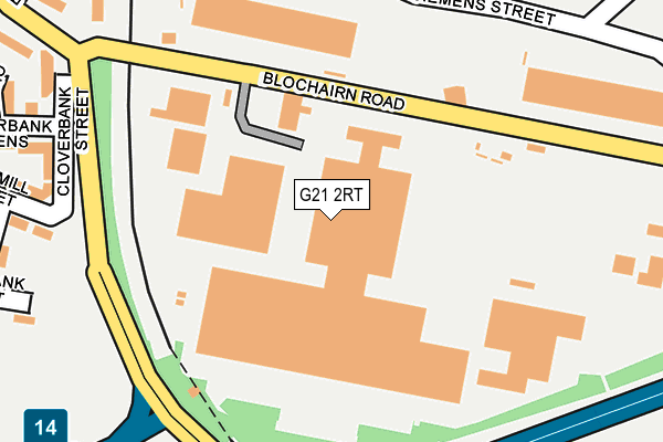 G21 2RT map - OS OpenMap – Local (Ordnance Survey)