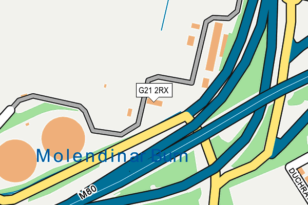 G21 2RX map - OS OpenMap – Local (Ordnance Survey)