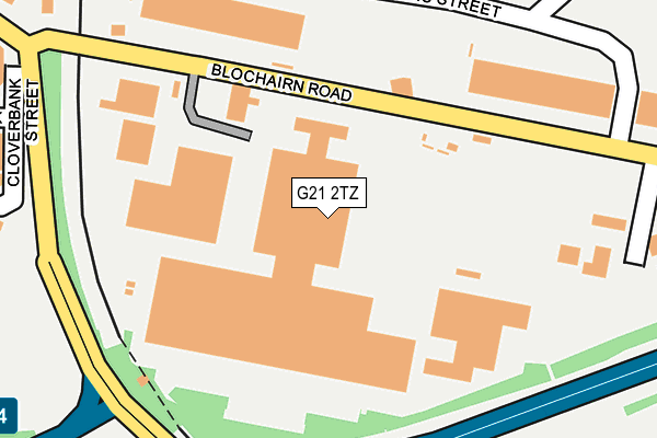 G21 2TZ map - OS OpenMap – Local (Ordnance Survey)