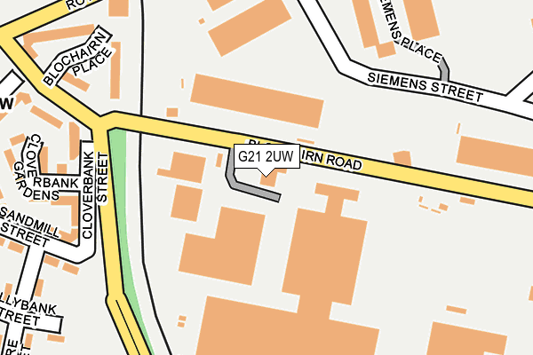 G21 2UW map - OS OpenMap – Local (Ordnance Survey)