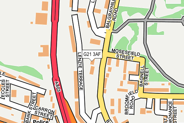 G21 3AF map - OS OpenMap – Local (Ordnance Survey)