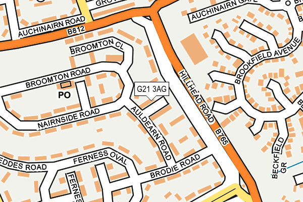 G21 3AG map - OS OpenMap – Local (Ordnance Survey)