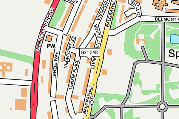 G21 3AR map - OS OpenMap – Local (Ordnance Survey)