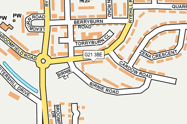 G21 3BE map - OS OpenMap – Local (Ordnance Survey)