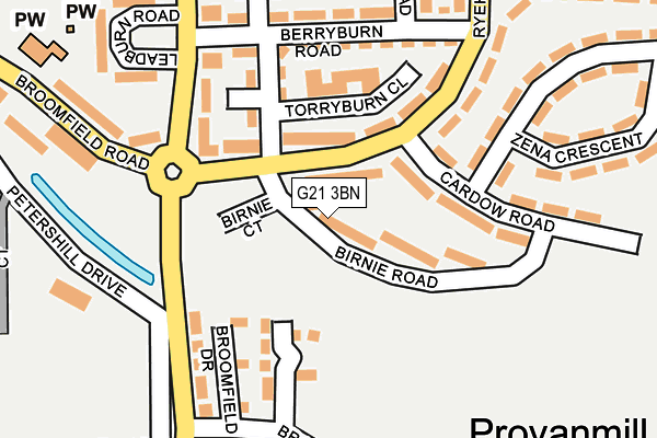 G21 3BN map - OS OpenMap – Local (Ordnance Survey)