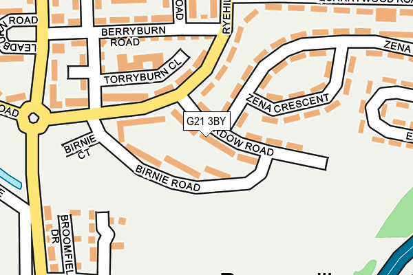 G21 3BY map - OS OpenMap – Local (Ordnance Survey)