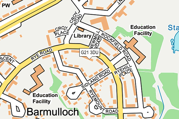 G21 3DU map - OS OpenMap – Local (Ordnance Survey)