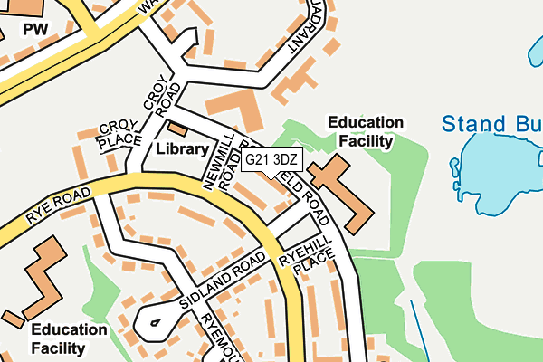 G21 3DZ map - OS OpenMap – Local (Ordnance Survey)