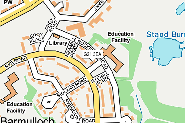 G21 3EA map - OS OpenMap – Local (Ordnance Survey)