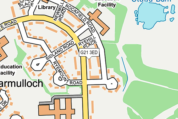 G21 3ED map - OS OpenMap – Local (Ordnance Survey)