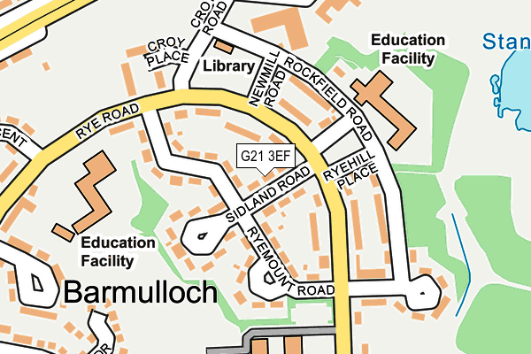 G21 3EF map - OS OpenMap – Local (Ordnance Survey)