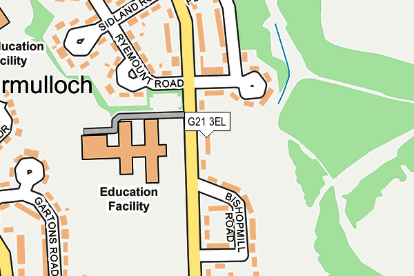 G21 3EL map - OS OpenMap – Local (Ordnance Survey)