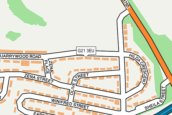 G21 3EU map - OS OpenMap – Local (Ordnance Survey)