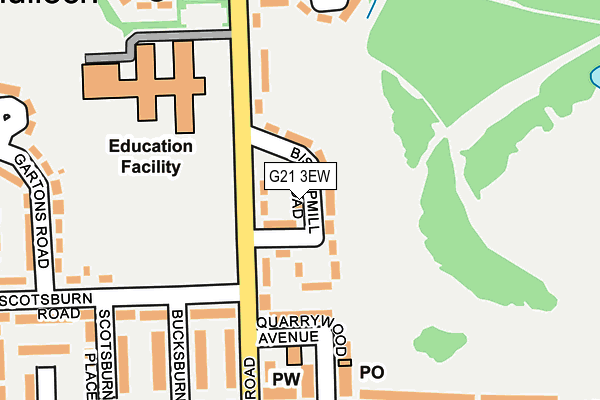 G21 3EW map - OS OpenMap – Local (Ordnance Survey)