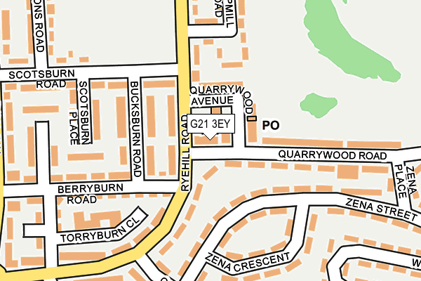 G21 3EY map - OS OpenMap – Local (Ordnance Survey)