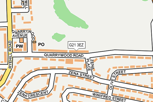 G21 3EZ map - OS OpenMap – Local (Ordnance Survey)
