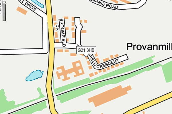 G21 3HB map - OS OpenMap – Local (Ordnance Survey)