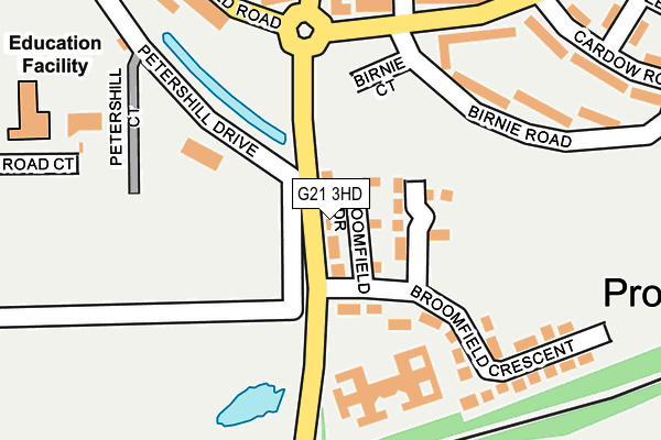 G21 3HD map - OS OpenMap – Local (Ordnance Survey)