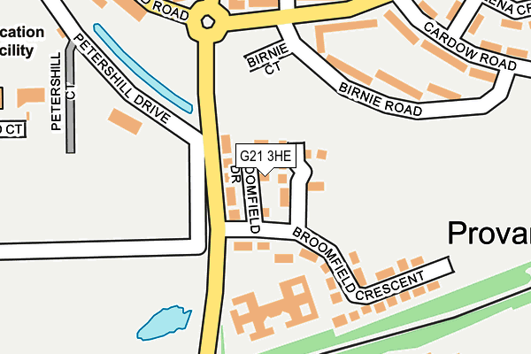 G21 3HE map - OS OpenMap – Local (Ordnance Survey)