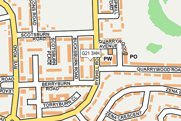 G21 3HH map - OS OpenMap – Local (Ordnance Survey)