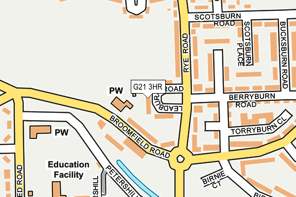 G21 3HR map - OS OpenMap – Local (Ordnance Survey)