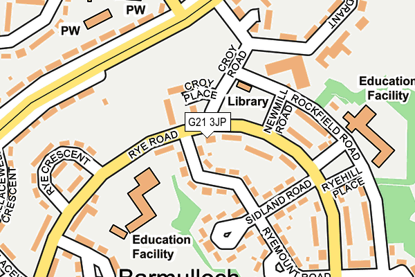 G21 3JP map - OS OpenMap – Local (Ordnance Survey)