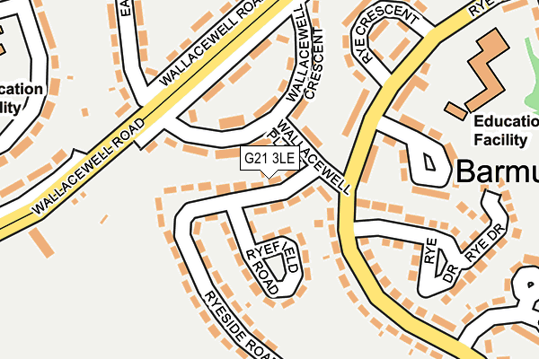 G21 3LE map - OS OpenMap – Local (Ordnance Survey)