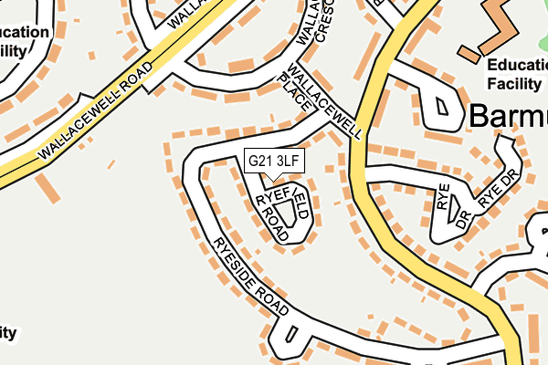 G21 3LF map - OS OpenMap – Local (Ordnance Survey)