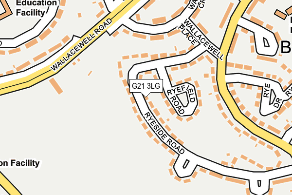 G21 3LG map - OS OpenMap – Local (Ordnance Survey)
