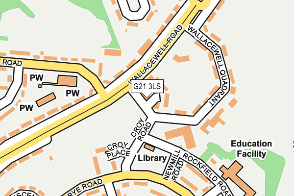 G21 3LS map - OS OpenMap – Local (Ordnance Survey)