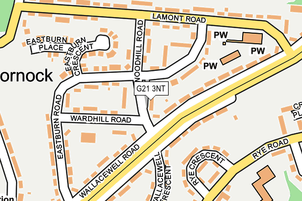 G21 3NT map - OS OpenMap – Local (Ordnance Survey)