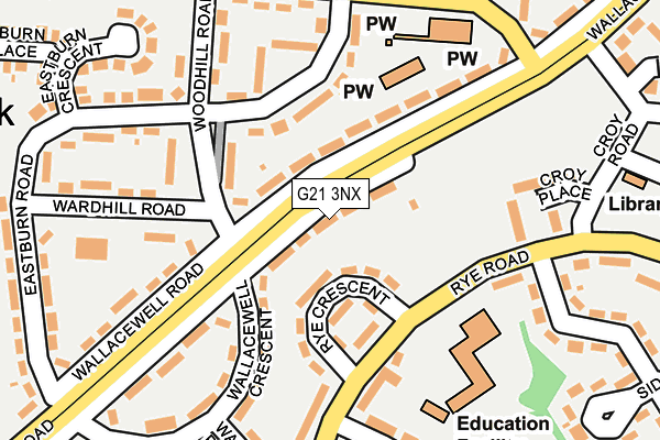 G21 3NX map - OS OpenMap – Local (Ordnance Survey)