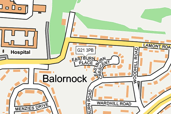 G21 3PB map - OS OpenMap – Local (Ordnance Survey)