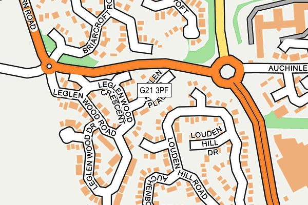 G21 3PF map - OS OpenMap – Local (Ordnance Survey)