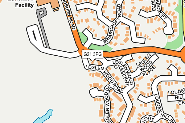 G21 3PG map - OS OpenMap – Local (Ordnance Survey)