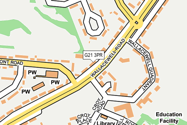 G21 3PR map - OS OpenMap – Local (Ordnance Survey)