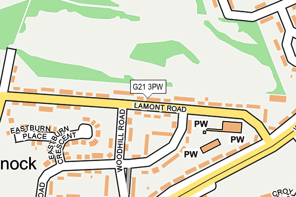 G21 3PW map - OS OpenMap – Local (Ordnance Survey)