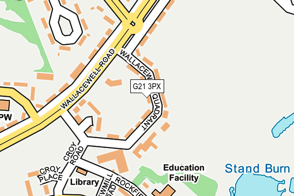 G21 3PX map - OS OpenMap – Local (Ordnance Survey)