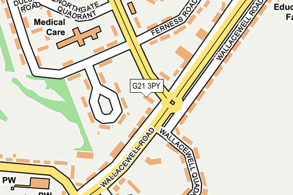 G21 3PY map - OS OpenMap – Local (Ordnance Survey)